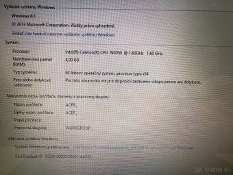 Acer Aspire Intel Celeron N3050 / 4GB RAM / 250GB HDD - 4