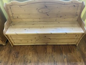 Masívna drevená lavica s úložným priestorom - 4