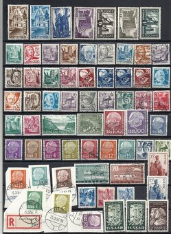 Známky, zbierka, Saar, Memel, Wurttemberg, Rheiland-Pfalz - 4