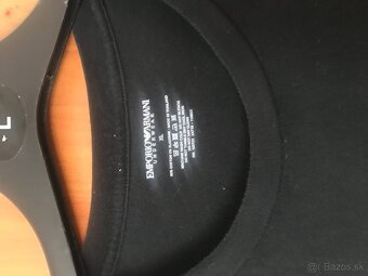 EMPORIO ARMANI originál black pánske tricko XL - 4