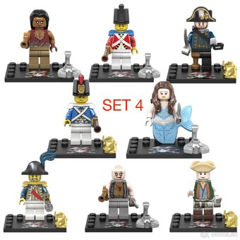 Figúrky piráti (8ks) typ lego, nové nehrané - 4