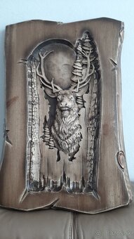 Drevený obraz Poľovnicke motivy 65×42cm.hr.4.cm - 4