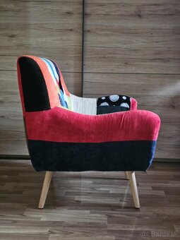 Dizajnové patchwork kreslo - 4