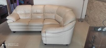 Rohová kožená sedačka - 4