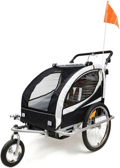 Nový cyklovozík 2v1,príves za bicykel, trojkolka - 4
