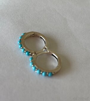 Strieborné náušnice s tyrkysom - 4