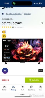 55” 4K Google TV TCL + držiak + LED podsvietenie - 4
