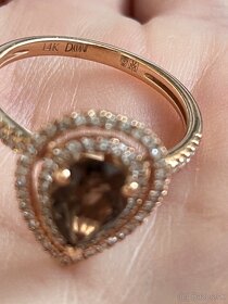 Zlatý prsteň s Quartzom a diamantami - 4