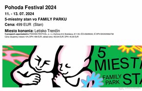 POHODA festival 2024 - rodinný baliček vstupenek - 4
