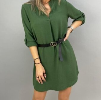 Ležérne šaty onesize vpredu kratšie vzadu dlhšie - 4