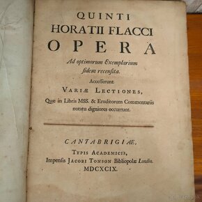 QUINTI HORATII FLACCI OPERA, ROK 1699 - 4