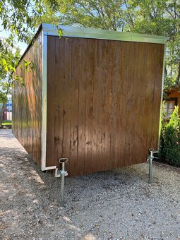 Celodrevená drevenica na kolesách - 4