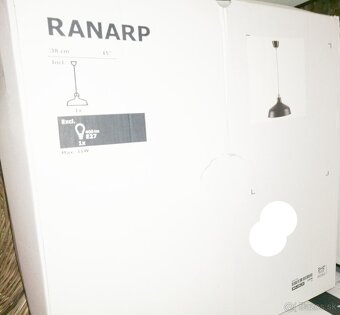 Ikea RANARP závesná lampa čierna - 4