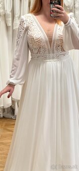 svadobné šaty v boho štýle veľ. XL - 4
