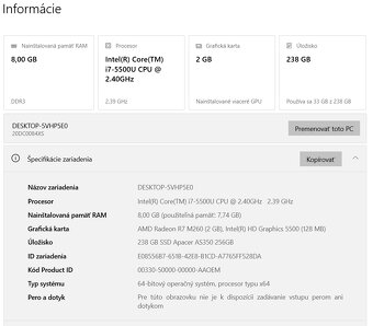 Predám Lenovo ThinkPad E450,Win 10 Pro,Office 2013 Pro - 4