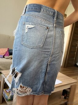 H&M rifľová sukňa - 4