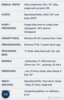 Predam detský bycikel SPECIALIZED 20’ - 4