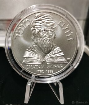 Predám strieborné pamätné medaile Chatam Sofer - 4