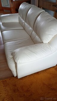 Kožená sedačka a taburetka - 4