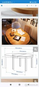 Drevený veľký masívny stôl - rozkladací IKEA - 4