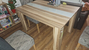 Obývaciabstena + stôl + poličky - 4