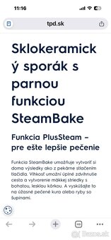 Predam Sklokeramický sporák s parnou funkciou SteamBake - 4