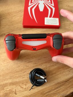 Ps4 dualshock - cerveny (crystal translucent) - 4