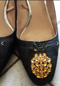 Lodicky 39 Zara so sperkom riflovina a cierne lodicky 38. - 4