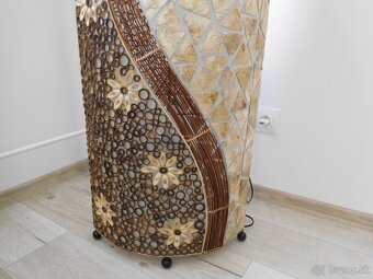 LAMPA stojatá MUŠLA / BAMBUS, - 4