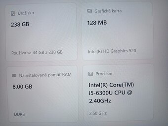 predám Lenovo Thinkpad T460 , Intel i5 , 8gb ram , Win 11 - 4