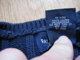 Pletené šaty Ralph Lauren originál Tmavomodré - 4