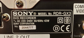 Predám DVD rekordér Sony RDR-GX3 - 4