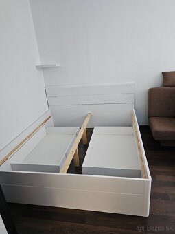 Posteľ MARS s LED osvetlením, 140×200cm, biela - 4