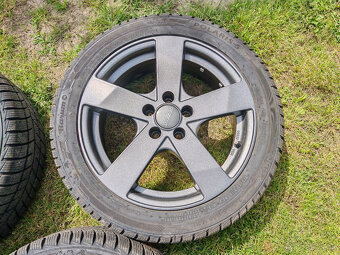 5x100 R16 6.5J ET38 + 215/45R16 Zimné 4x7.6mm - 4