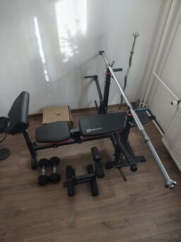 Tréningová lavica + 70kg závaží + 2x 7kg jednoručky - 4