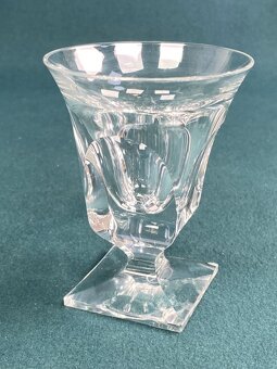 Poháriky Moser na štvorhrannej podstave - číre sklo - 4