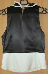 Blúzka, sukňa  krémovo- čierna, veľ S - 4