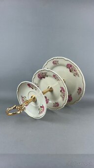 Etažét, porcelánový etažér, Moritz Zdekauer - 4
