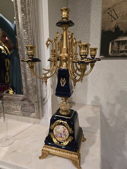 Krbove hodiny a svietniky limoges. - 4