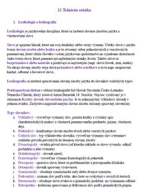 Vypracované maturitné otázky: Slovenský jazyk a literatúra - 4
