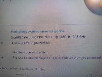 predám notebook LENOVO G50-30 , WINDOWS 7 , 2x baterka - 4