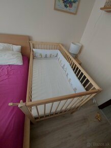 Predám detskú posieľku 140 x 70 cm s matracom, bočným mantin - 4