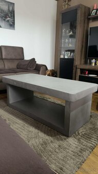Moderný stolík z mikrocementu – ručná práca, betónový dizajn - 4