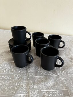 IKEA DINERA - set 6 šálok + 6 podšálok, matná čierna - 4