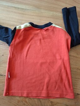 Červené tričko s modrými rukávmi 92 - 4