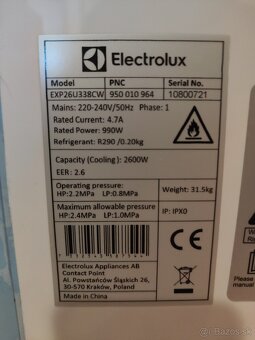 Mobilná klimatizácia Electrolux Comfort 600 EXP26U339CW - 4
