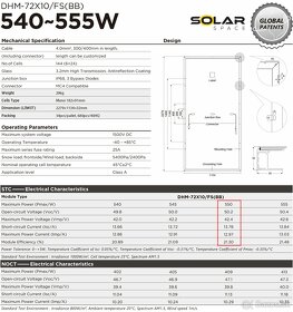 Solárne fotovoltaické panely DAH Solar 550Wp celočierne - 4