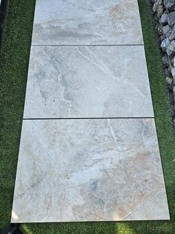 Dlažba 90x60x2cm,na terasu, sivá mramorová protišmyková - 4