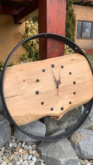 Ručne vyrobené drevené nástenné hodiny - 4