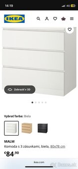 Komoda MALM Ikea Biela - 4